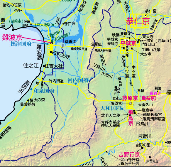 奈良周辺の都図